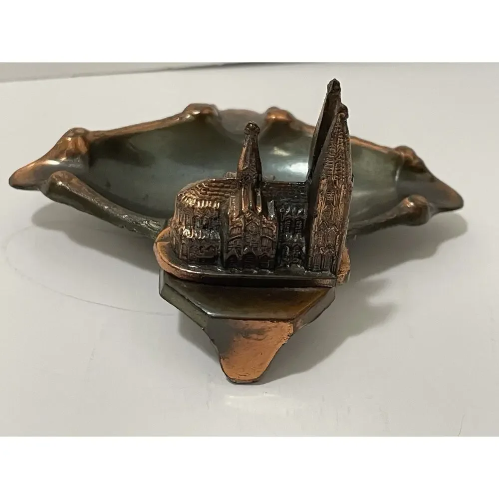Vintage Germany Ashtray KOLNER DOM Copper Plated limited Souvenir Collectable